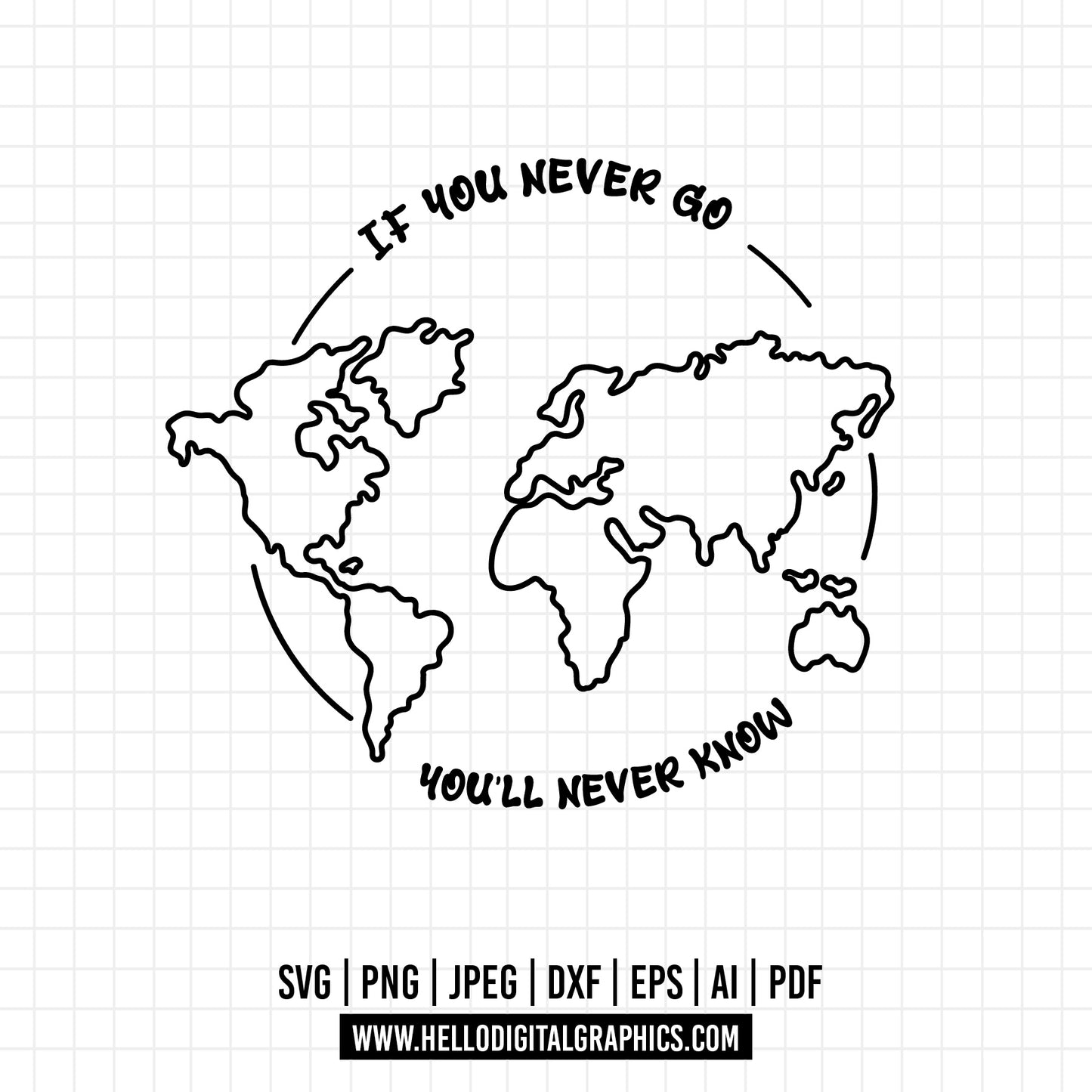 COD1008- World Map svg, World Map Silhouette Svg, Map Svg, travel svg, world svg