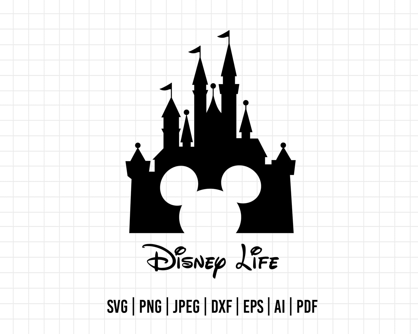 COD102- Castle svg, disney castle svg, disney svg, home svg, disney life svg, png, ,cricut, silhouette