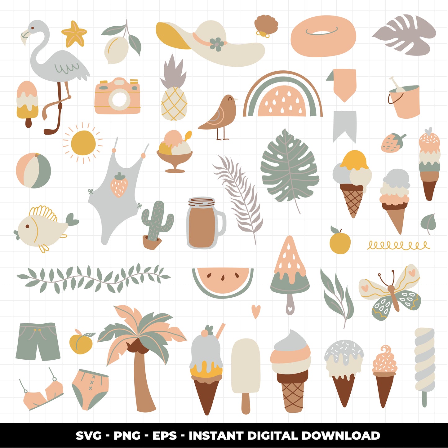 COD1046 Summer svg, summer printable, summer vector, beach svg, ice cream svg