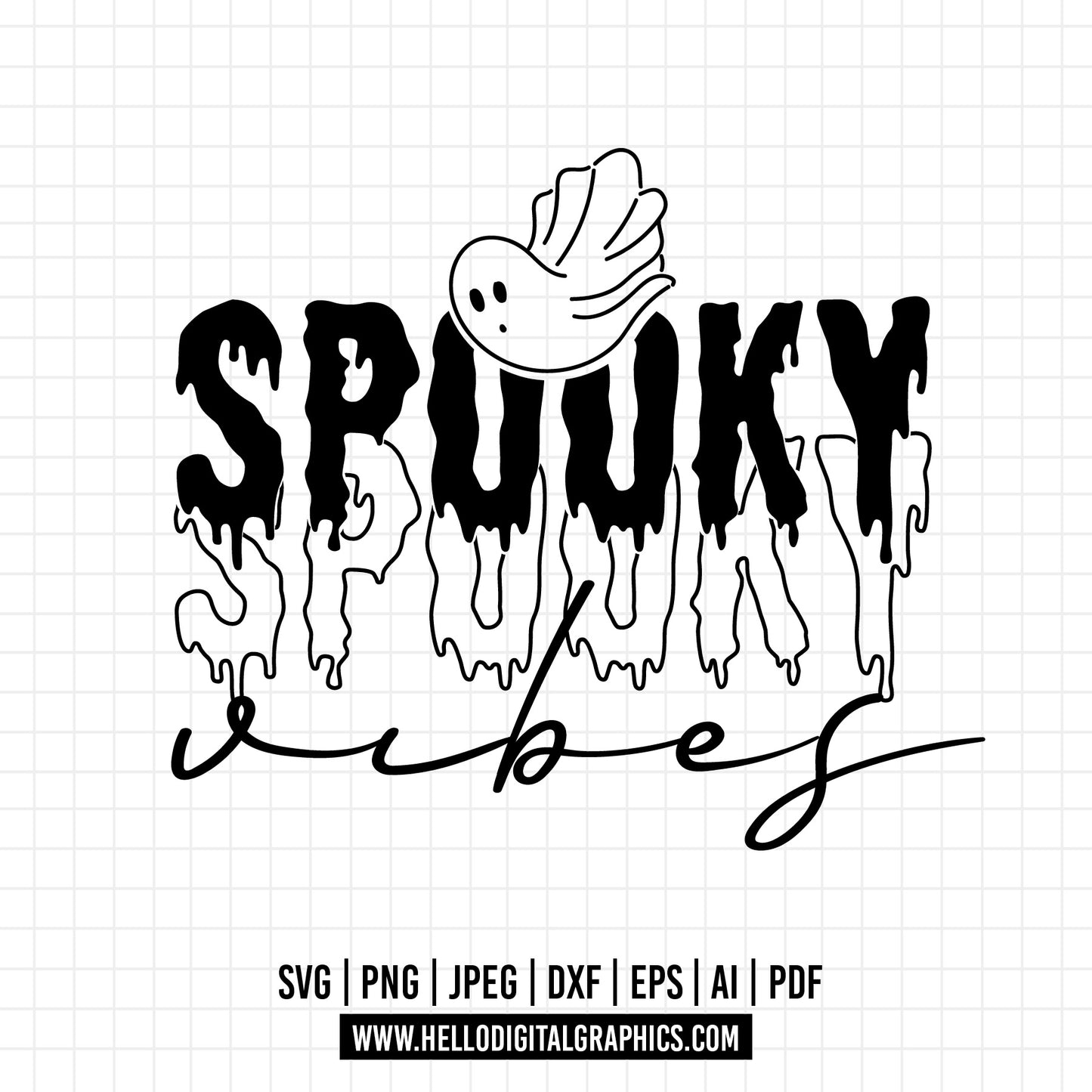 COD1048 Spooky vibes svg, Halloween svg, Trick Or Treat Svg, Spooky Vibes Svg