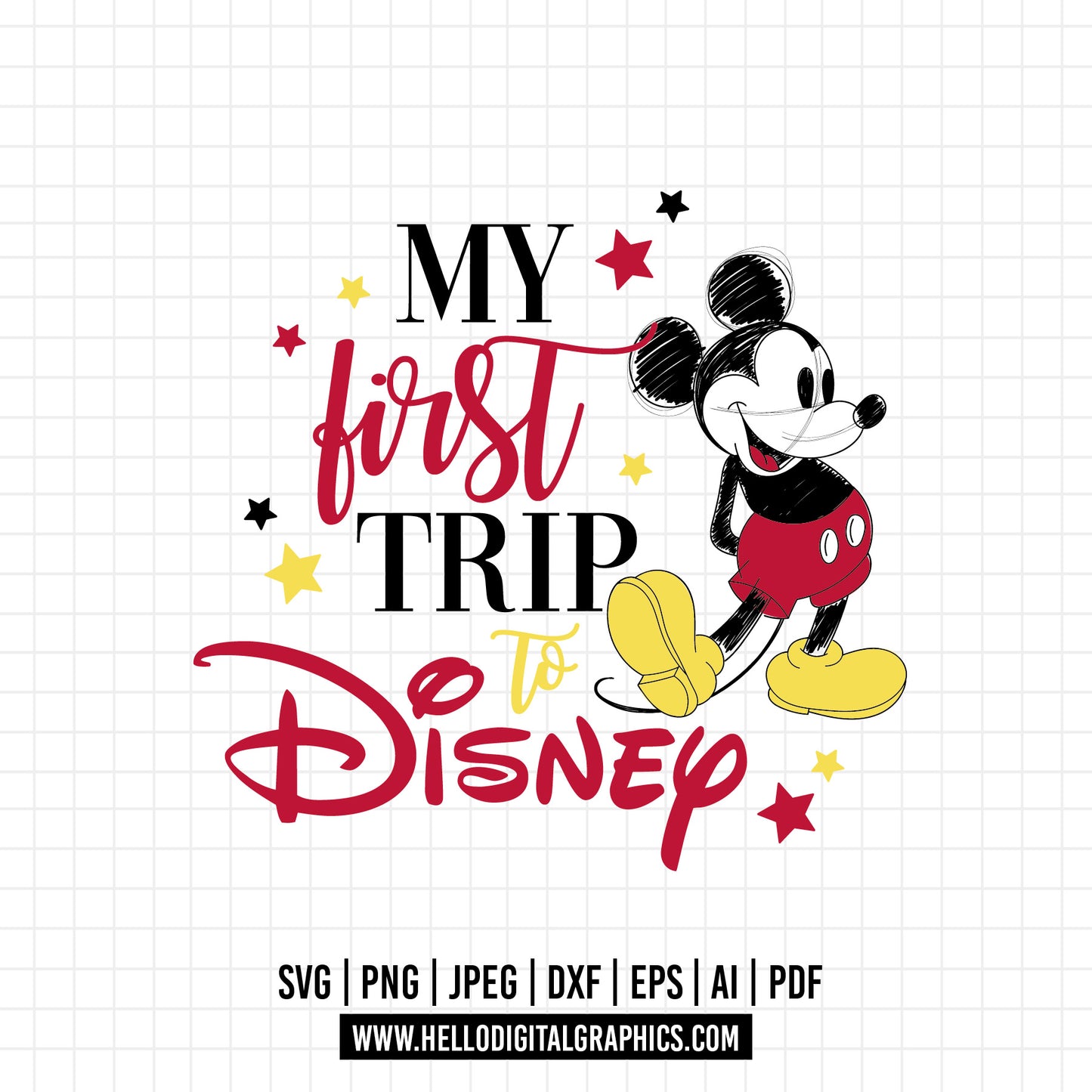 COD1056 My first trip to disney svg, mickey svg, castle svg, Trip svg, Silhouette, Cricut