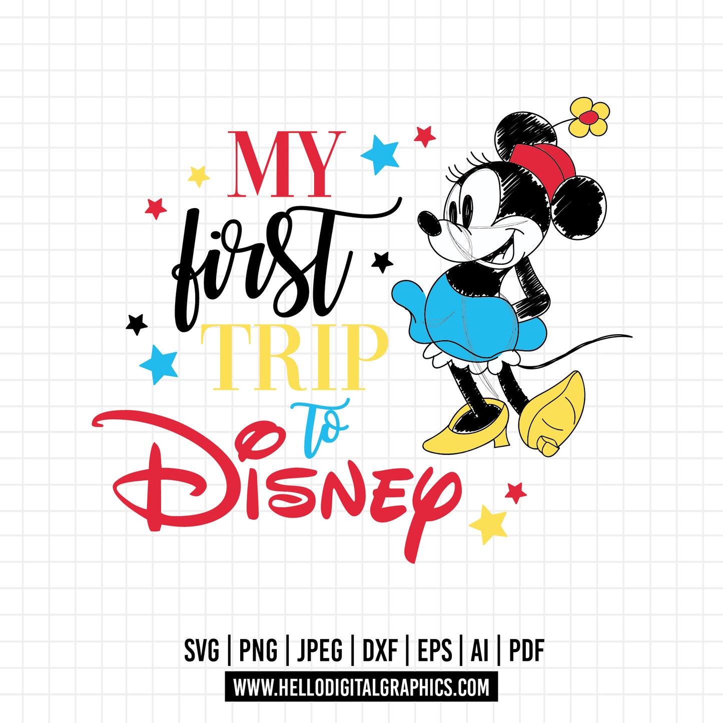 COD1057 My first trip to disney svg, mickey svg, castle svg, Trip svg, Silhouette, Cricut