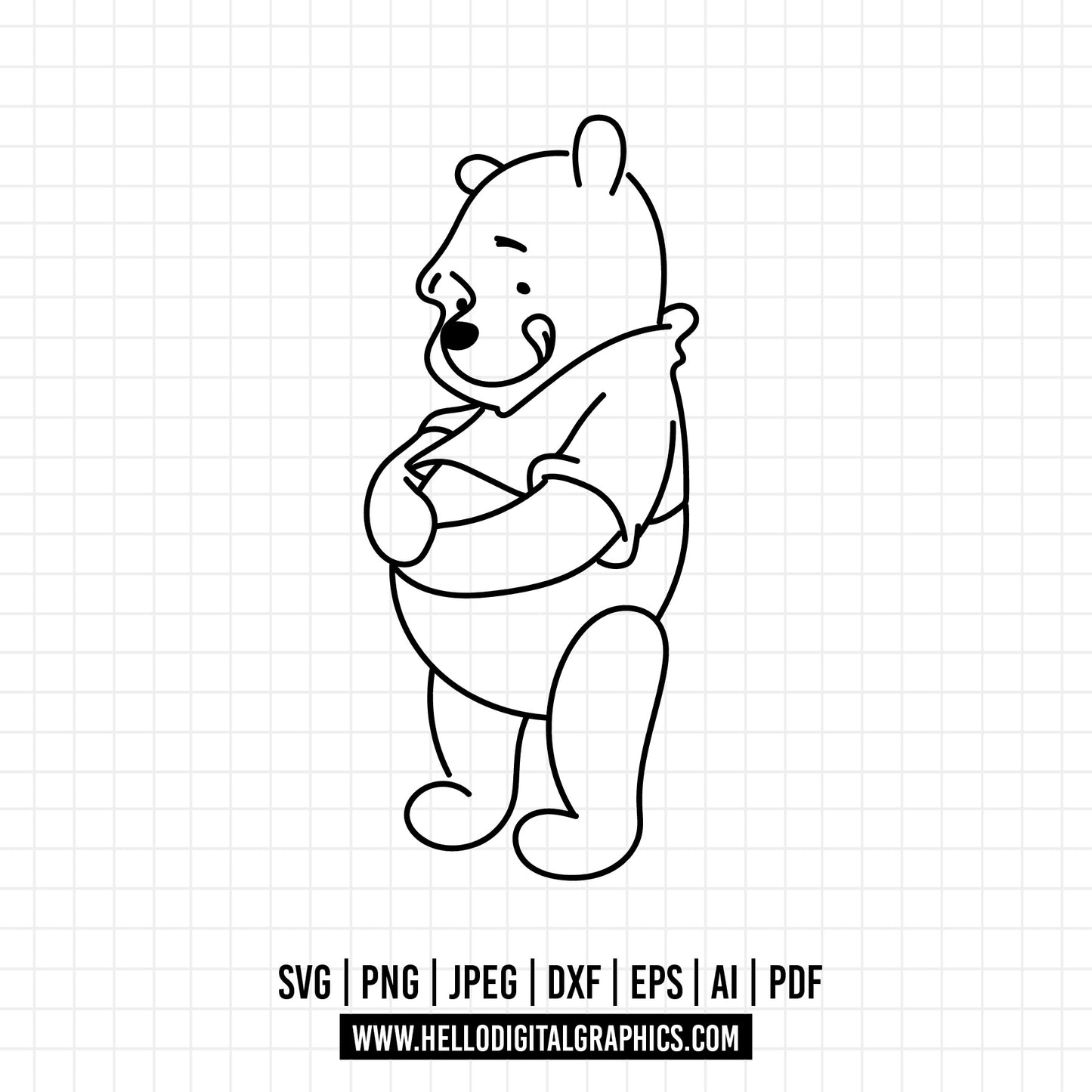 COD1068 Winnie the pooh svg, Winnie the Pooh Png, Disney svg