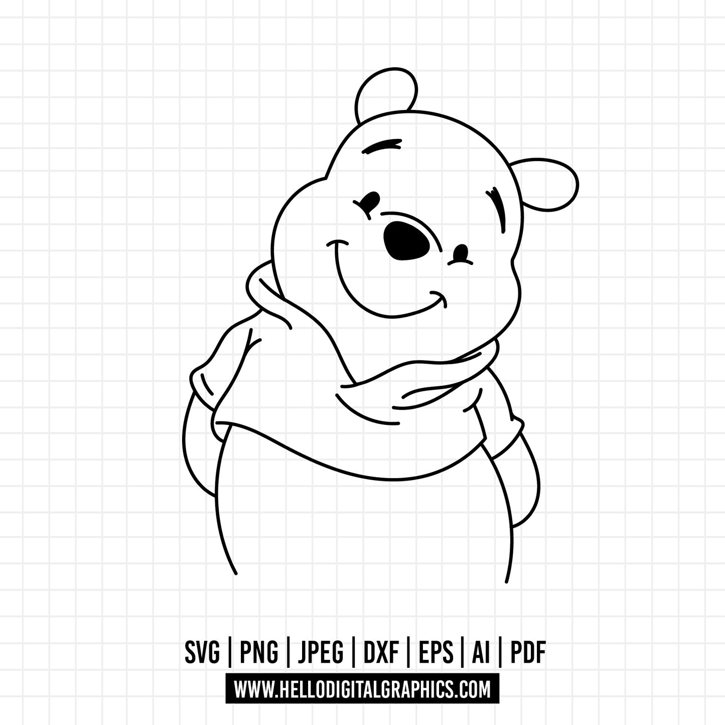 COD1073 Winnie the pooh svg, Winnie the Pooh Png, Disney svg