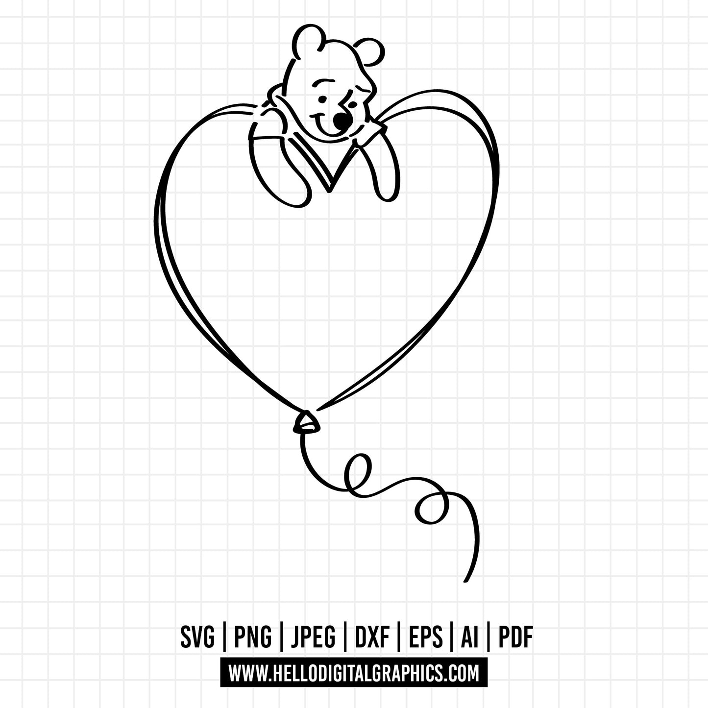 COD1074 Winnie the pooh svg, Winnie the Pooh Png, Disney svg, pooh birthday svg