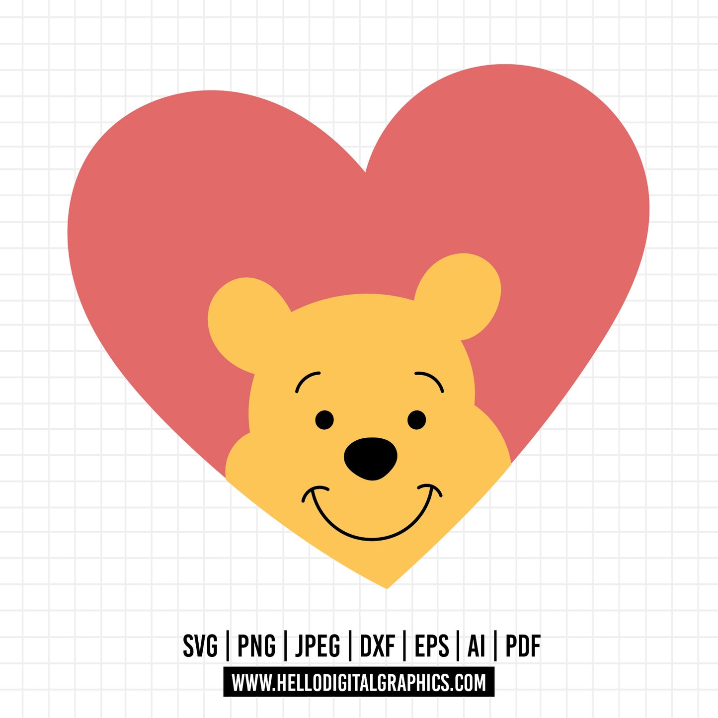 COD1084 Winnie the pooh svg, winnie the pooh baby svg, disney svg, Pooh face svg, bear Png