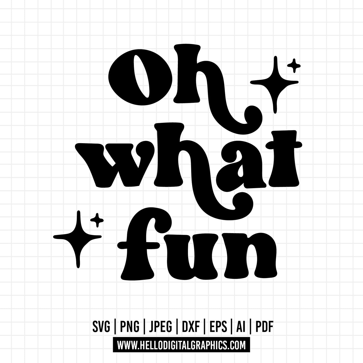 COD1177 Oh What Fun Retro SVG, Retro Christmas Quotes SVG, Christmas Shirt svg, Winter svg, Merry Christmas, Cut File Cricut