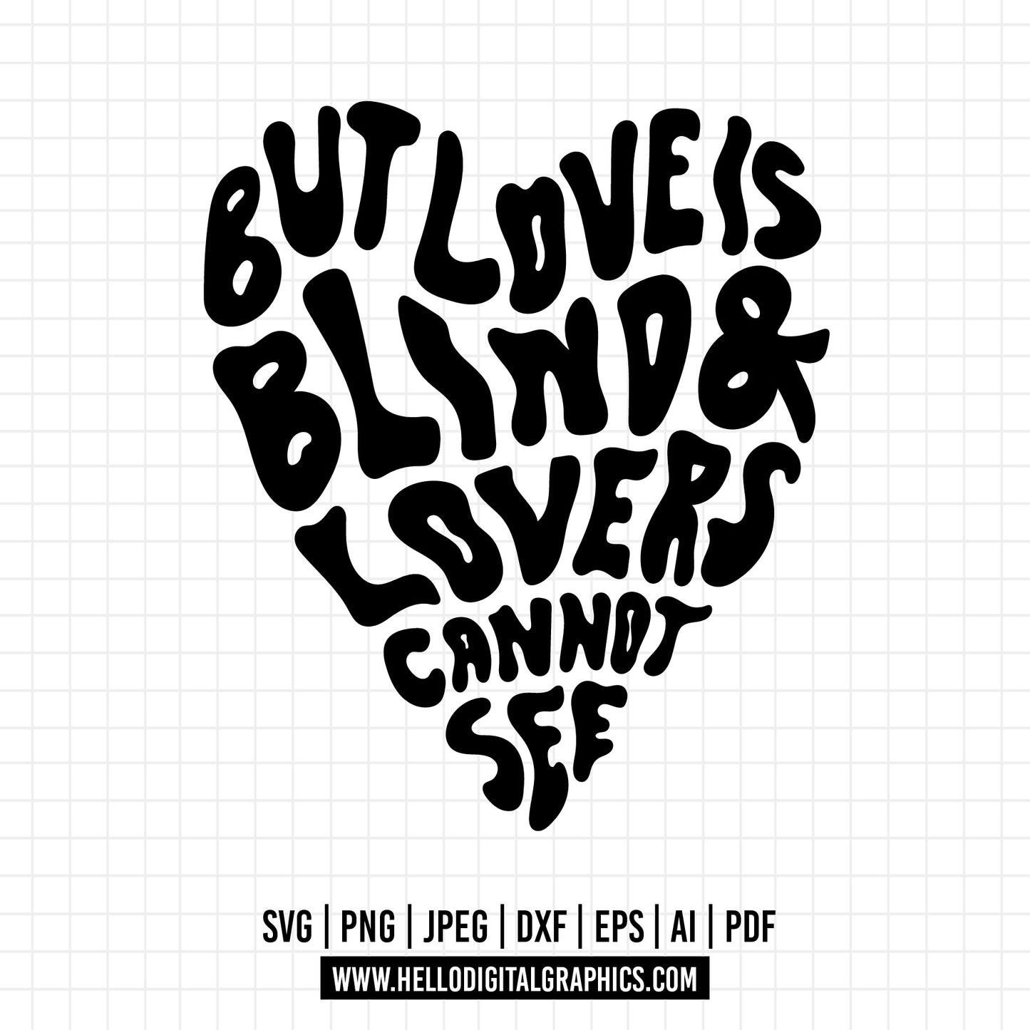 COD1194 But loves blind and lovers cannot see svg, Doodle Heart svg, Self Love Svg