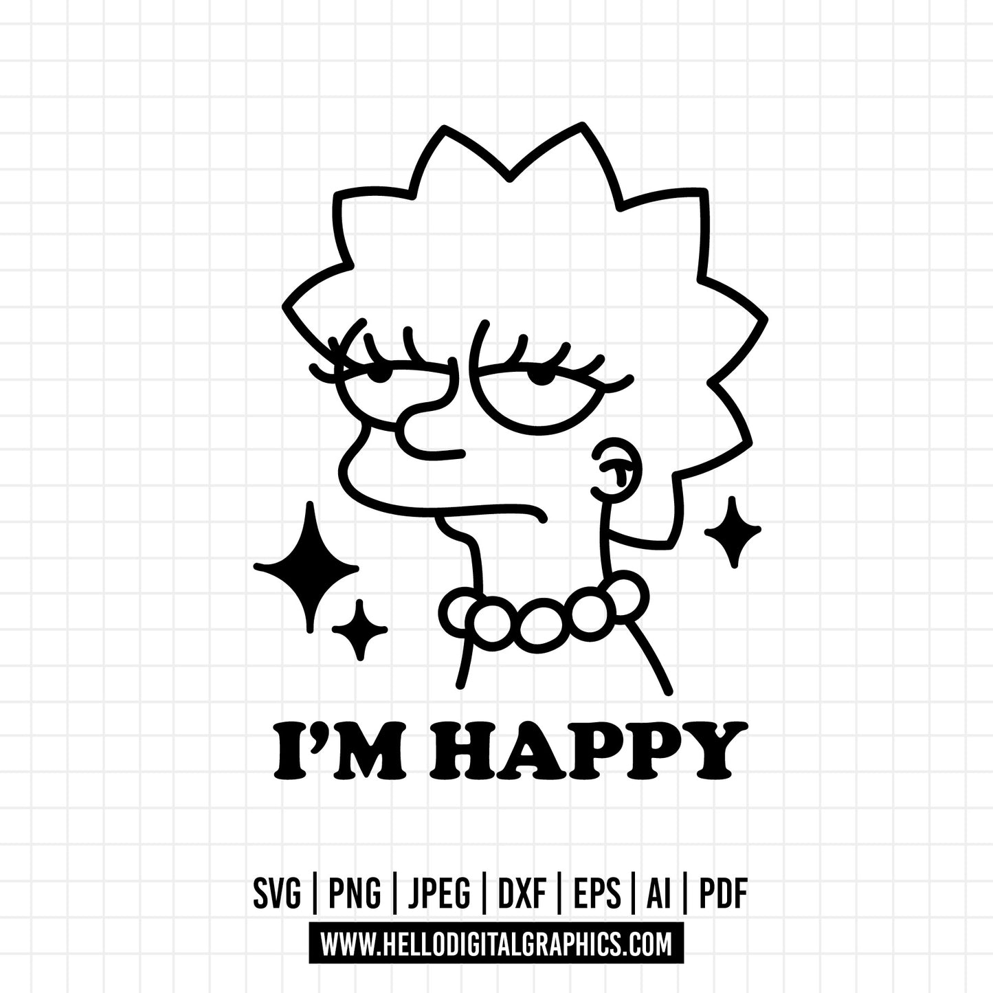 COD1195 Lisa svg, Simpson svg, t-shirt svg, design svg, decor svg, decorative svg, hoodie svg