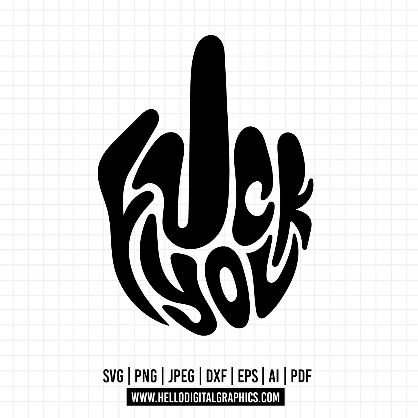 COD1196 Fuck You SVG, Fuck you, Middle Finder SVG, Middle Finger, FU, Svg, Digital File, Digital Download, Digital, Cricut