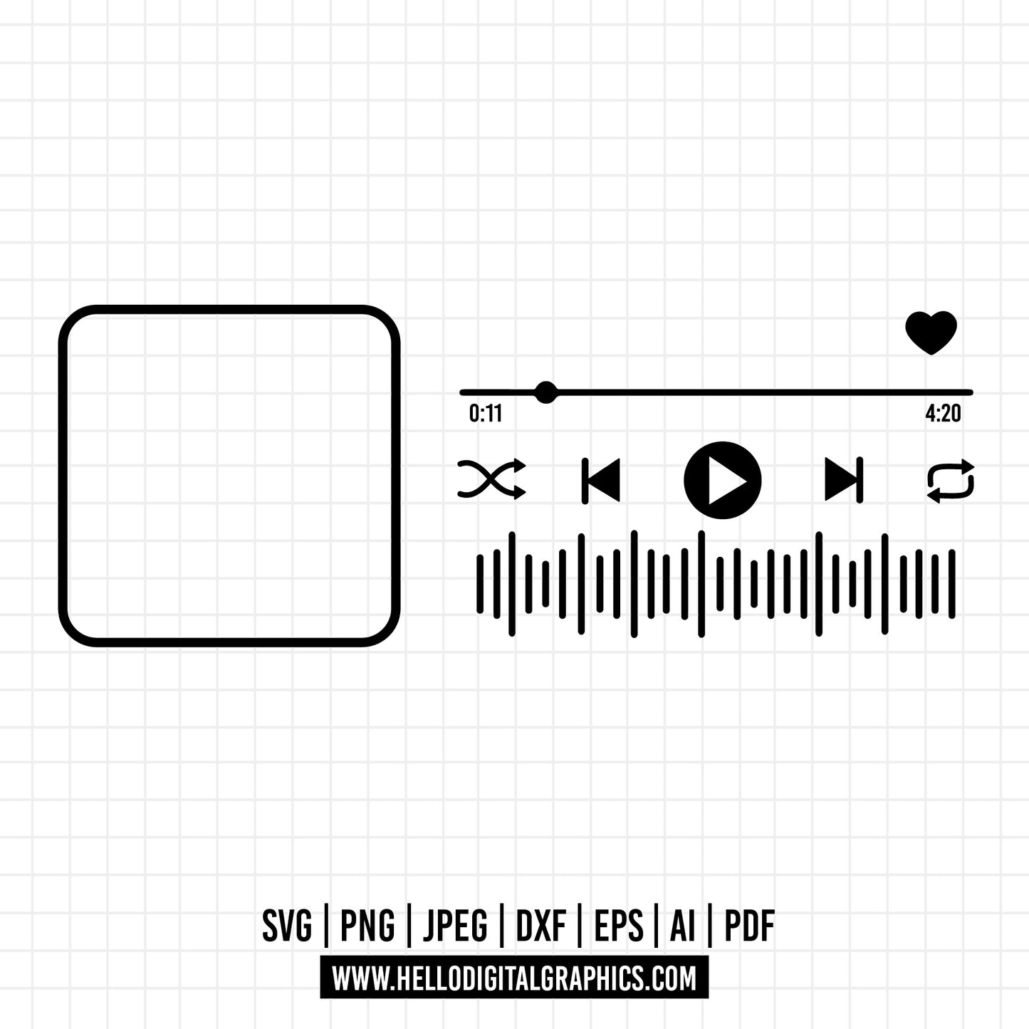 COD1230- Music Icons svg, Volume Button SVG, Play buttons svg, Music Player svg, Spotifyy svg, Play Pause Control, Song Glass, Audio Control