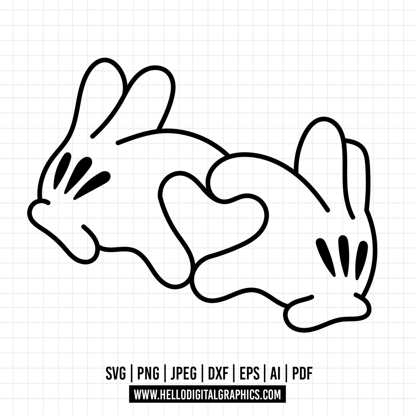 COD1237- Mickey Mouse Hand Svg, Mickey punk svg, Mickey svg, Disney svg