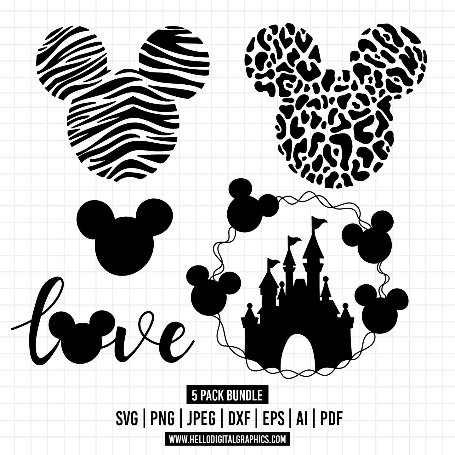 COD1239 Disneyland svg, Mickey sketch svg, Mickey Svg, Disney svg, Magical svg