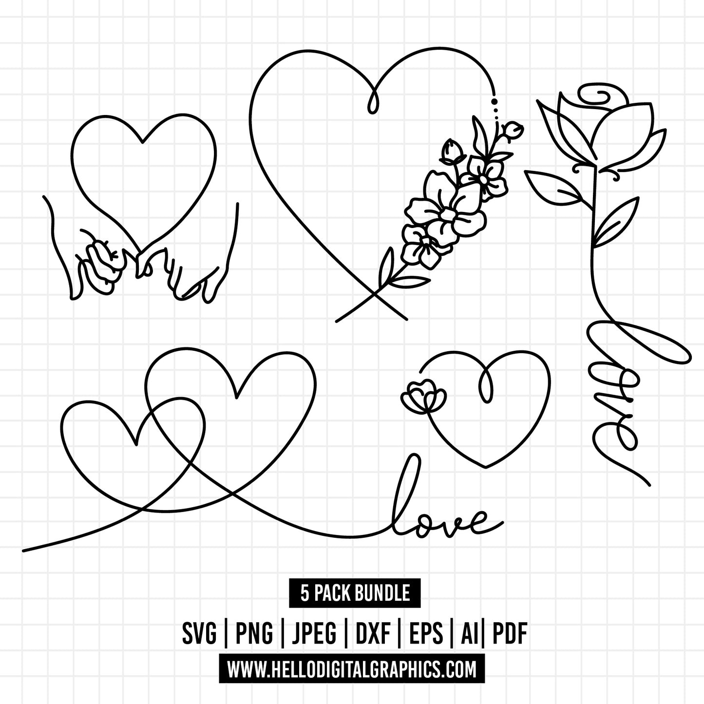 COD1312 -Doodle Heart SVG Bundle/ Svg Bundle/Couple Svg/Heart SVG/Sketch/Hand-drawn clipart /Name Frame svg/Cut Files Cricut/Silhouette