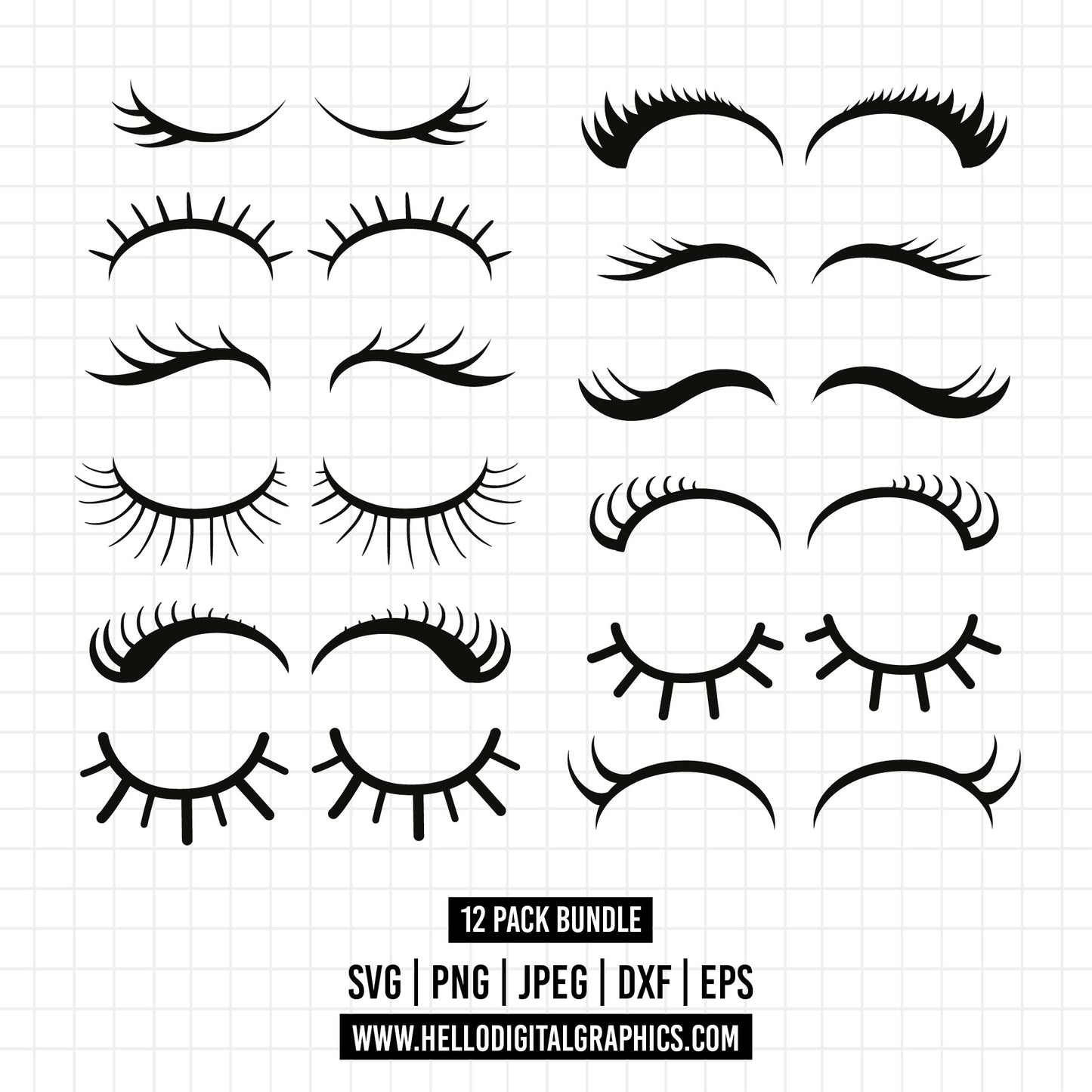COD1316- eyelash svg, eyelash bundle svg for cutting, eyelash png, unicorn eyelash svg, Eyelashes Girl SVG, Eyebrows SVG, wall eyelash svg