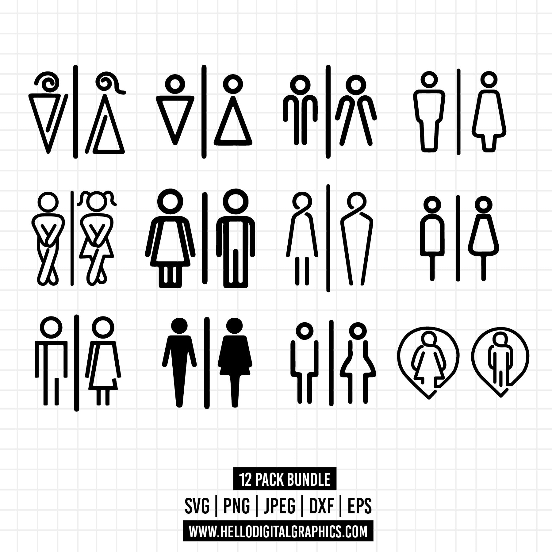 COD1350 Bathroom Svg Restroom Symbol Svg Restroom Sign Svg Toilet cod1350-bathroom-svg-restroom-symbol-svg-restroom-sign-svg-toilet
