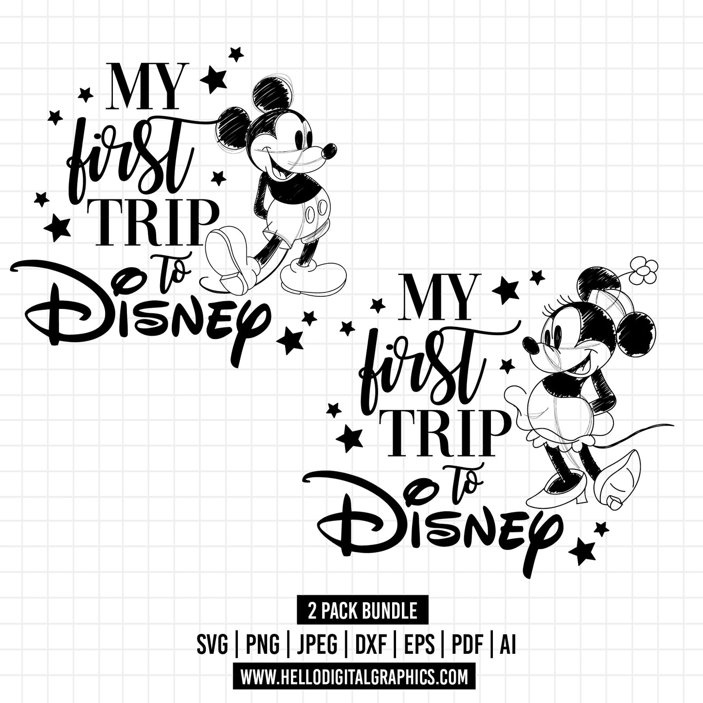 COD1351- My first trip to disney svg, mickey svg, castle svg, Trip svg, Silhouette, Cricut