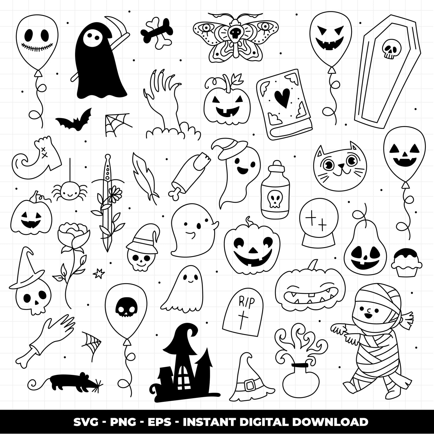 COD1383 - Magic svg Bundle, Witch item Svg, Magic bottle Svg, Witchy svg, Runes Svg, Mystical witchy svg bundle, Magic mushroom svg, Halloween svg, Skull and butterfly svg, Crystals svg