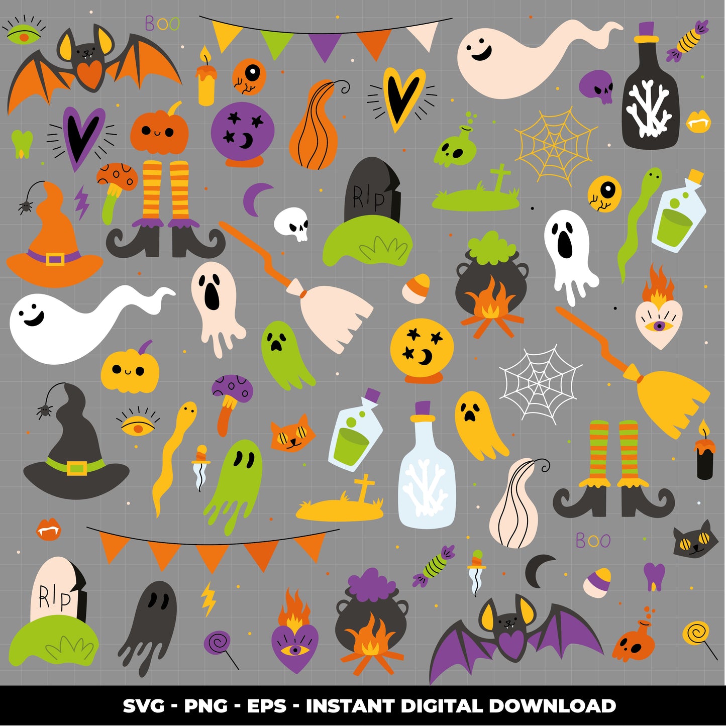 COD1440 - Halloween Doodles clipart/Pumpkin Clipart /halloween Clipart/scrapbook cliparts/Instant Download/Commercial use/Erin Condren