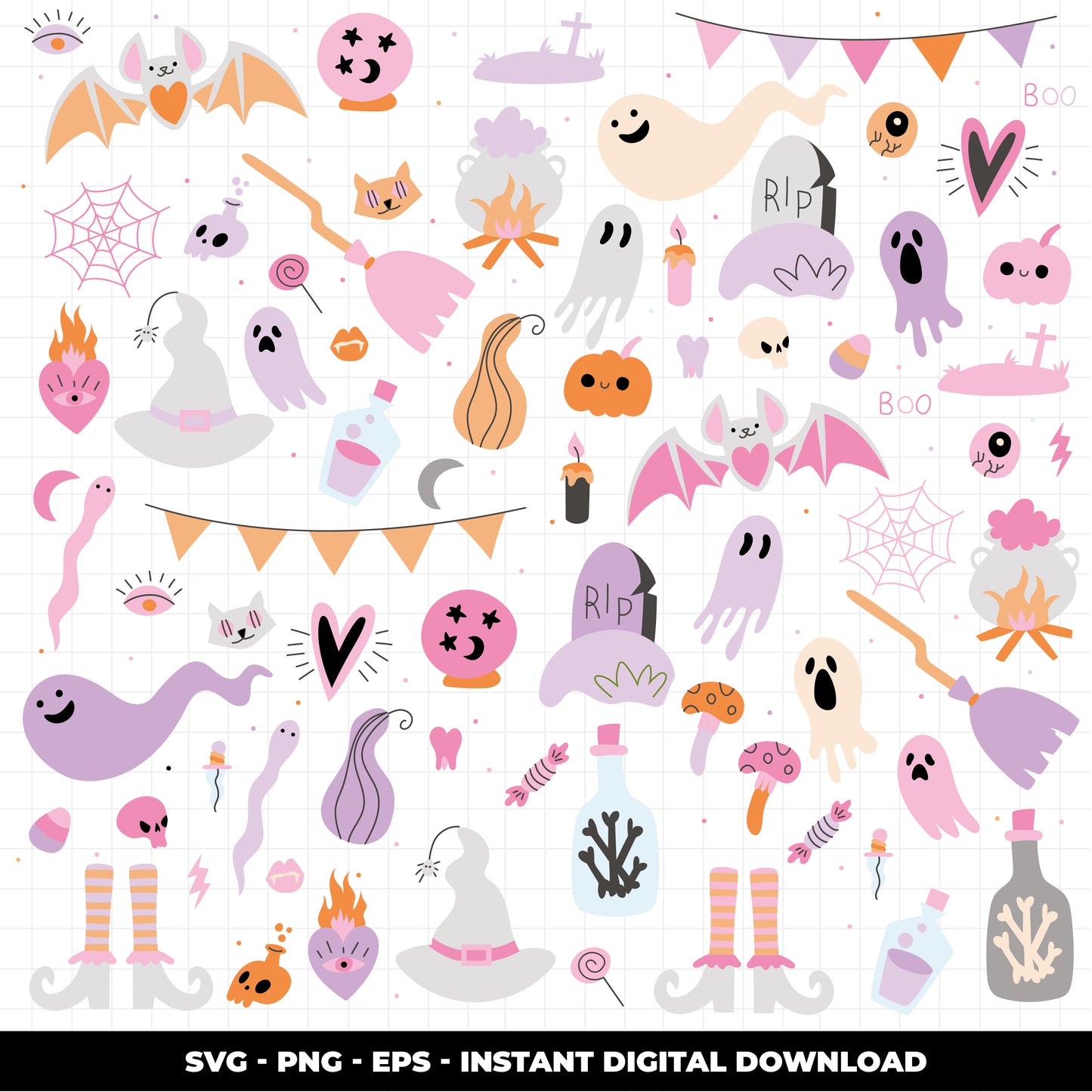 COD1442 - Halloween Doodles clipart/Pumpkin Clipart /halloween Clipart/scrapbook cliparts/Instant Download/Commercial use/Erin Condren