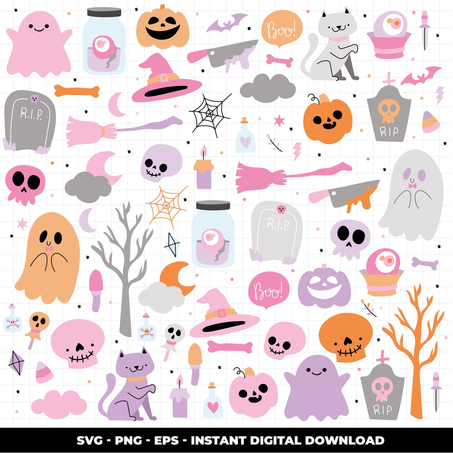 COD1443 - Halloween Doodles clipart/Pumpkin Clipart /halloween Clipart/scrapbook cliparts/Instant Download/Commercial use/Erin Condren