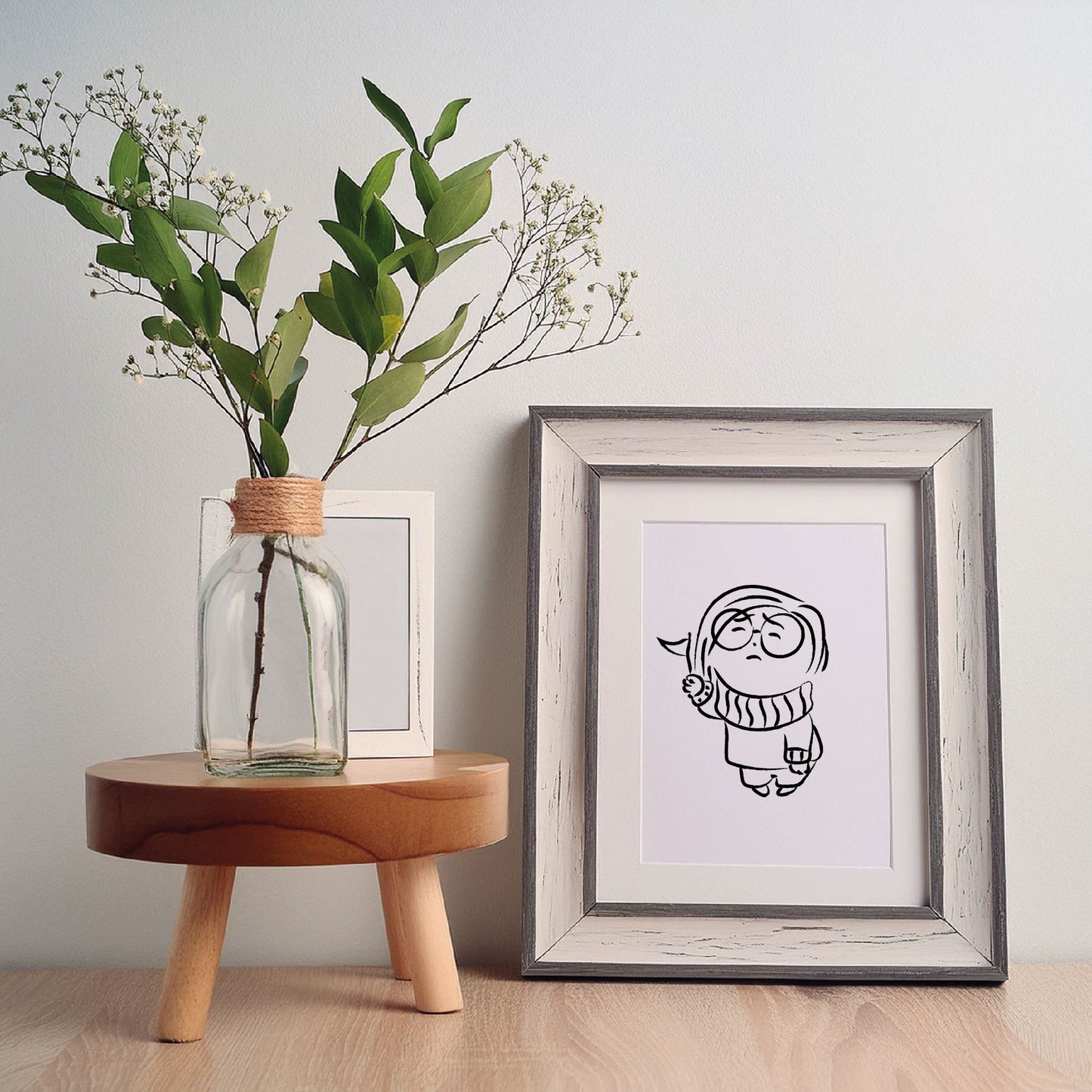 COD1462 -Inside Out 2 Art Print, Wall Print, Printable, line art Rainbow Emotion Therapy Art, Inside out 2 svg