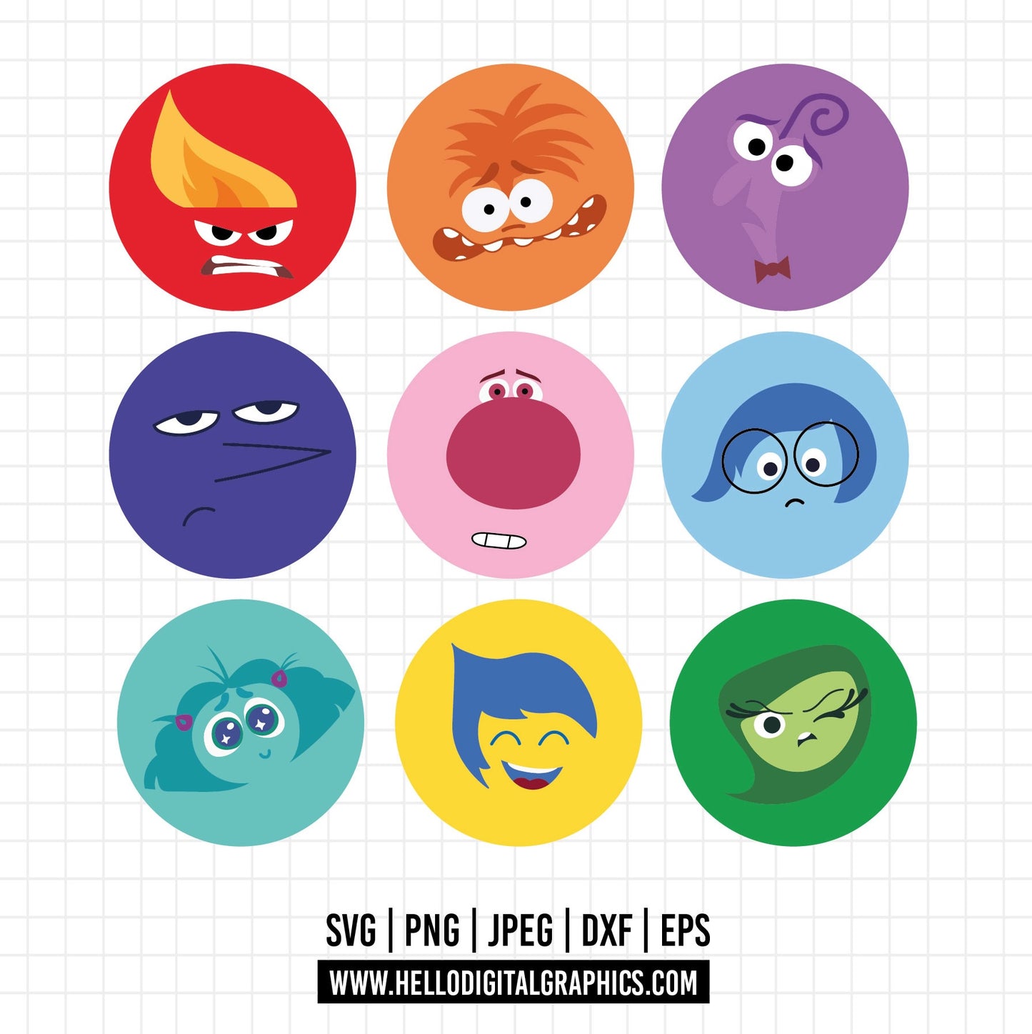 COD1463 - It's okay to feel all the feels svg, Anxiety Inside Out 2 svg, Inside Out 2 Clipart PNG