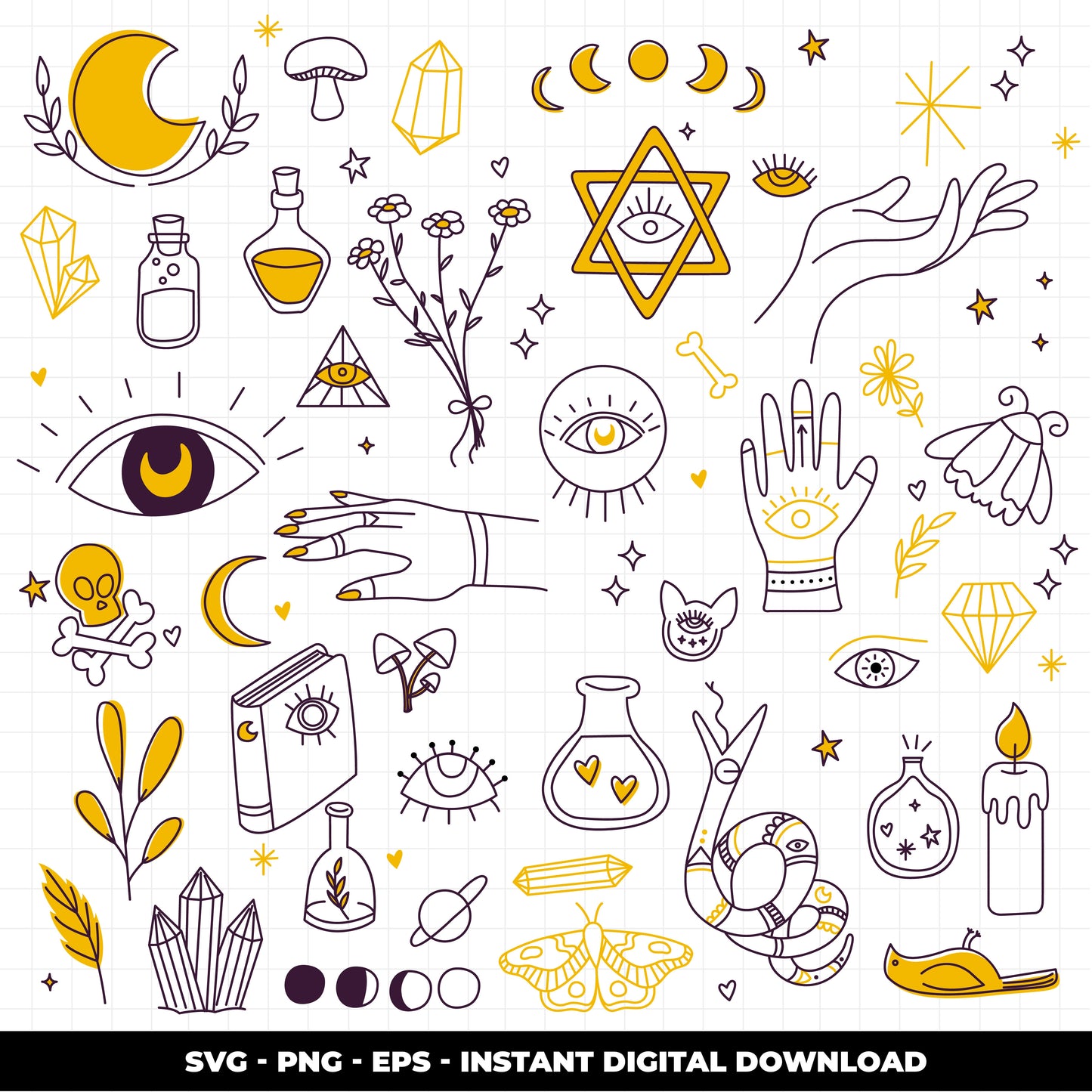 COD1472 - Halloween Doodles clipart , Pumpkin Clipart, halloween Clipart, witch svg