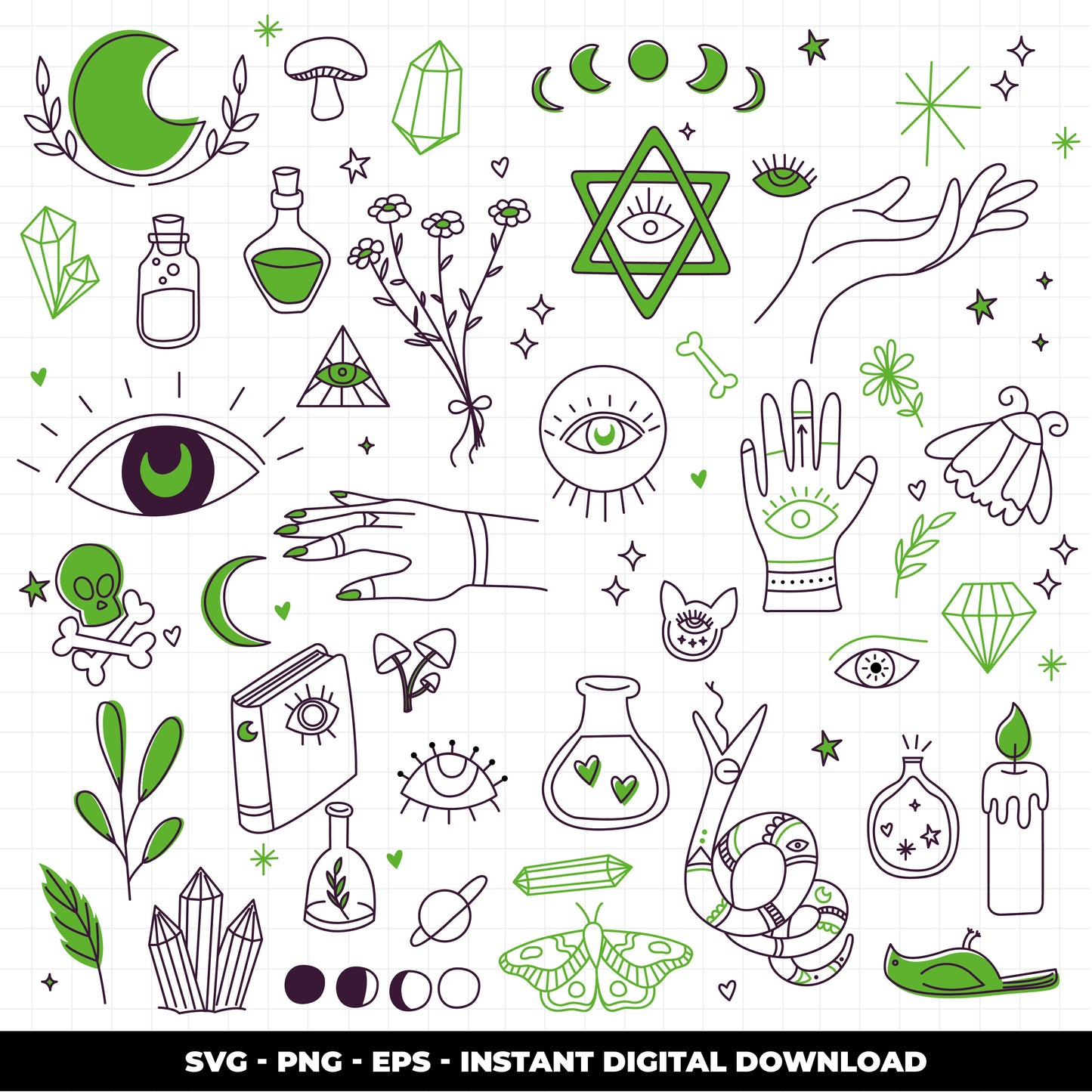 COD1473 - Halloween Doodles clipart , Pumpkin Clipart, halloween Clipart, witch svg