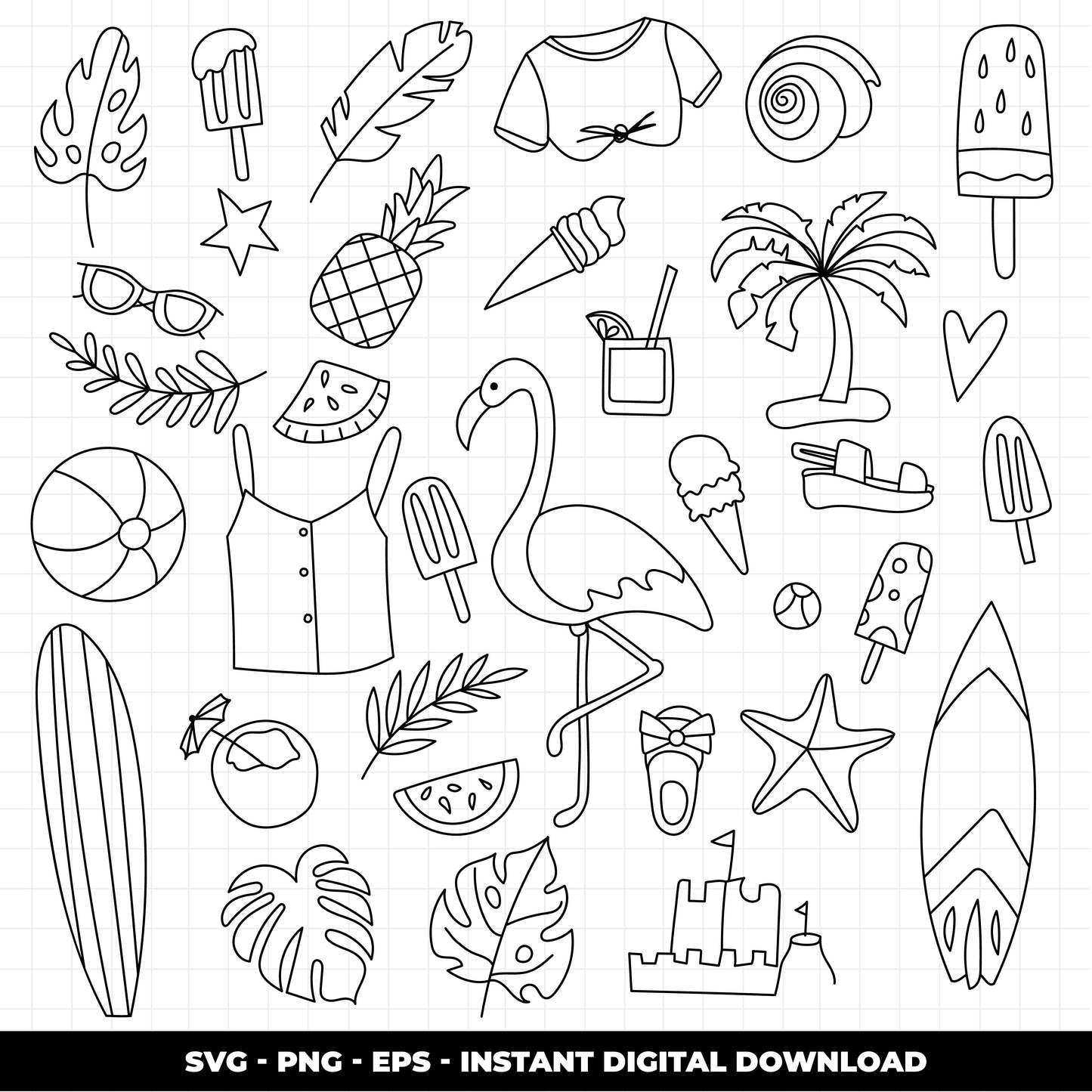 COD1475 -Doodle clipart, Lemonade Clipart, summer Clipart, summer printable, scrapbook cliparts, doodle lemonade svg, summer svg