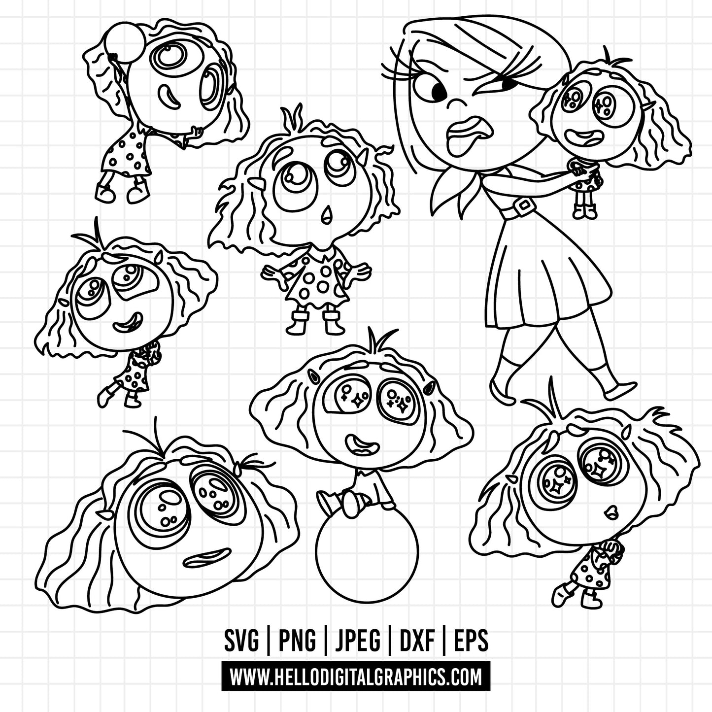 COD1503 - Envy Inside Out 2 SVG, EPS, PNG - Envy Clipart Vector. new characters inside out 2 Envy vectorized, digital download