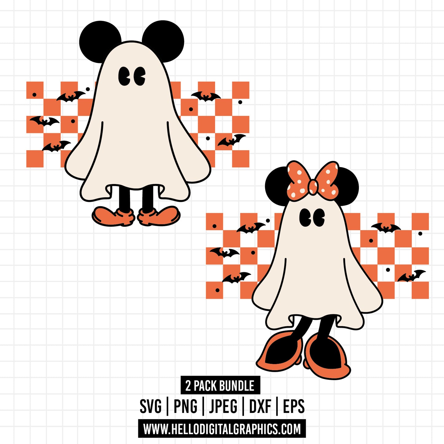 COD1556- Spooky season mickey and minnie svg, Disney Halloween svg, Trick Or Treat Svg, Spooky Vibes Svg, disney svg