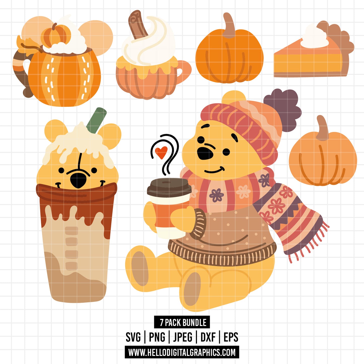 COD1565 - Winnie the pooh svg, Igor svg, pooh sketch svg, friends svg, autumn svg