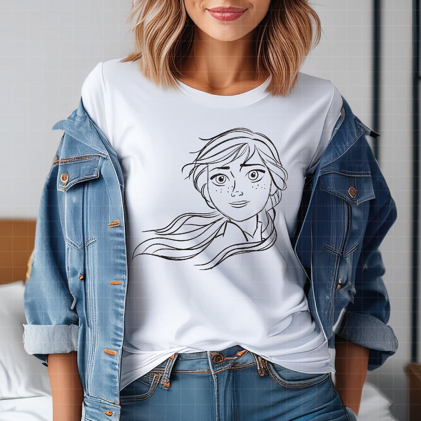 COD1682- Frozen png, Anna png, Princess sketch png, Disney png
