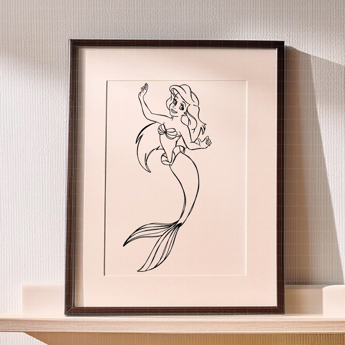 COD1685- Little Mermaid svg, Ariel svg, Outline Svg, Princess svg, disney svg, Cricut, Silhouette