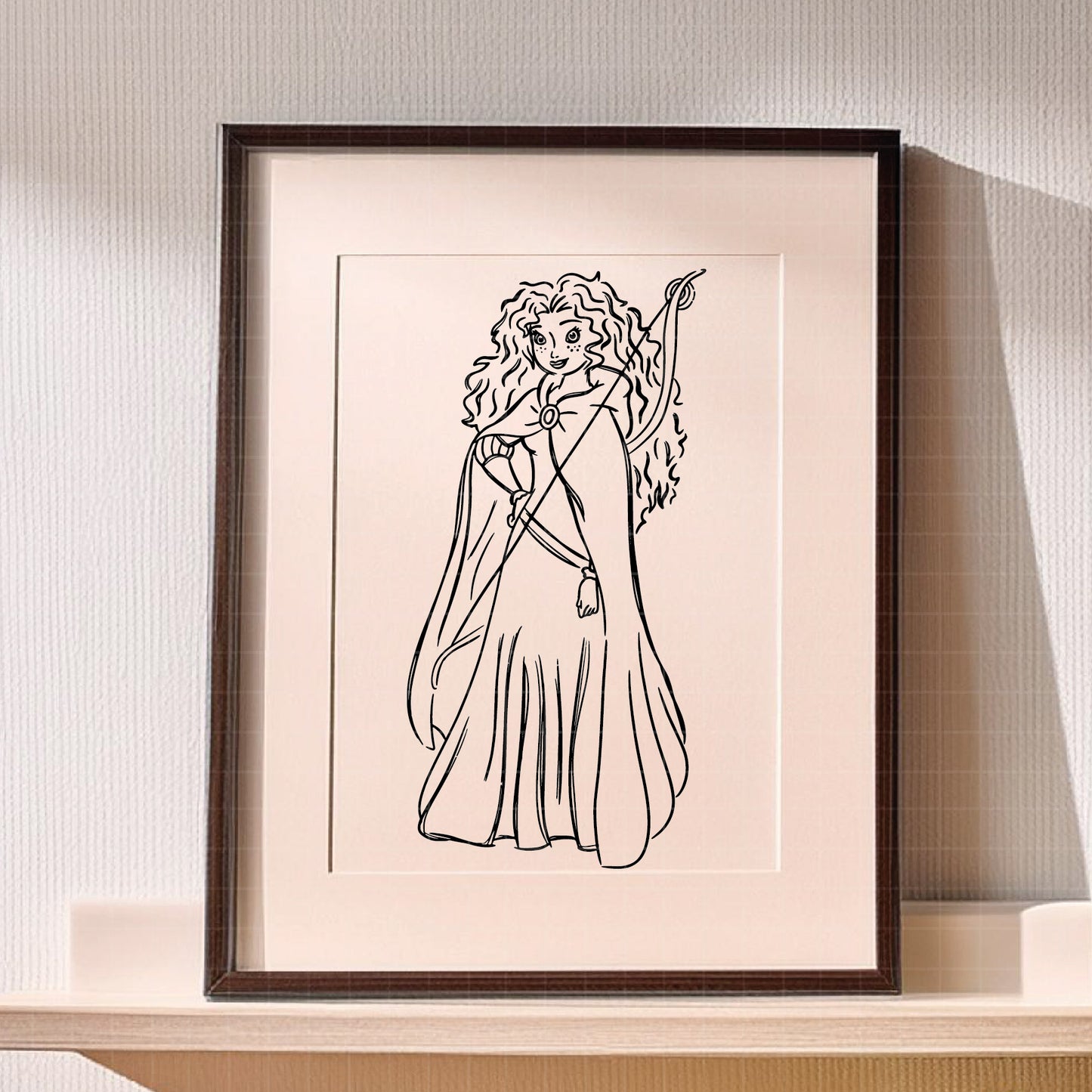 COD1693 - Brave svg, merida svg, princess merida & co svg, princess svg, disney svg, outline svg, cut files for cricut, silhouette