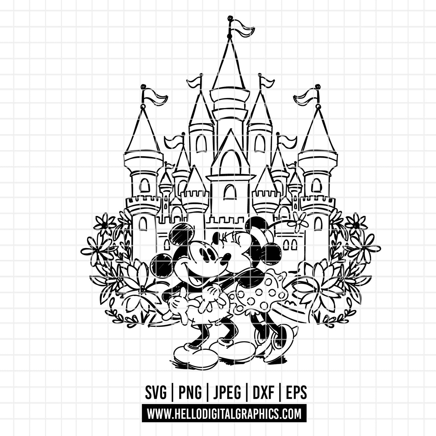COD1712- Mickey and Minnie svg, Magic Kingdom svg, Castle svg, disney castle svg, disney svg, cricut, silhouette