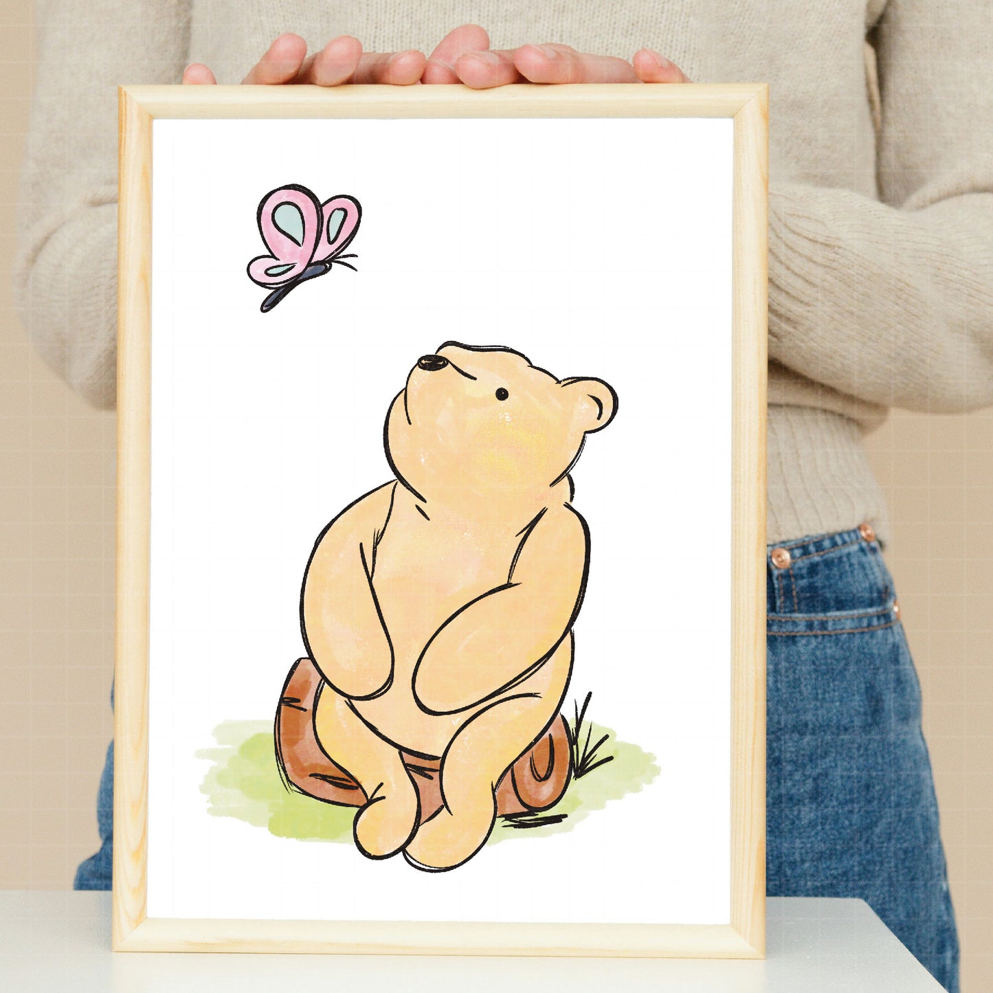 COD1741 - Winnie the Pooh Png, pooh png, classic winnie the Pooh Png, baby shower png