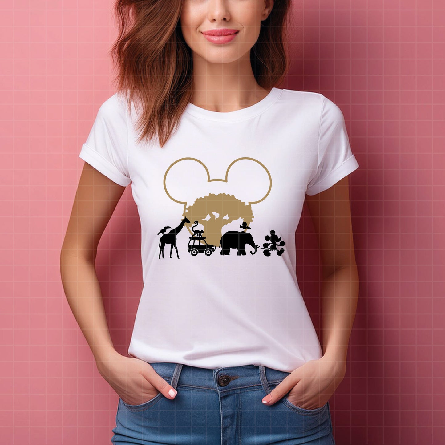 COD1750 - Mickey and Minnie Safari Shirt, Vintage Safari Mode Shirt, Disney Animal Kingdom Matching Shirt, Safari Mode Disney Tee, Disney Characters