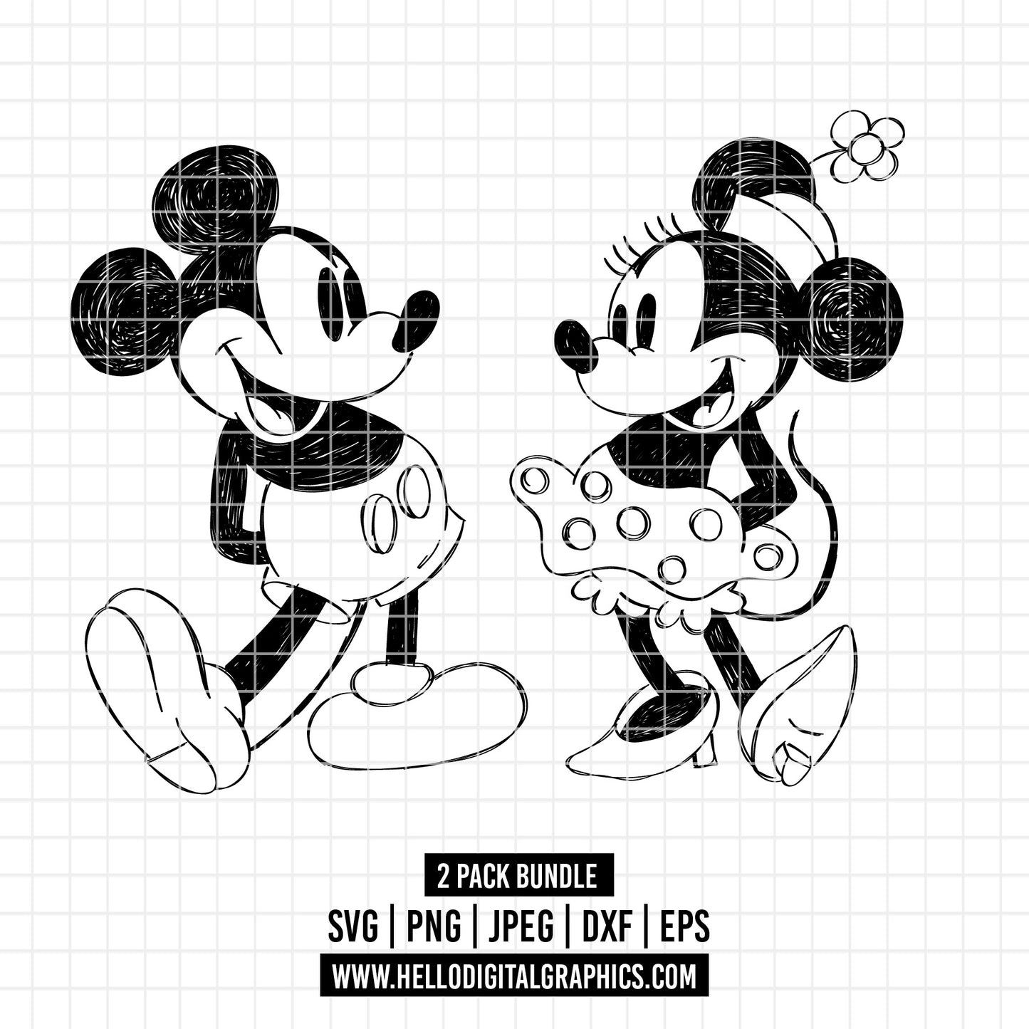 COD1762- Mickey and minnie svg, Disney svg, mickey svg, minnie svg, Silhouette, Cricut