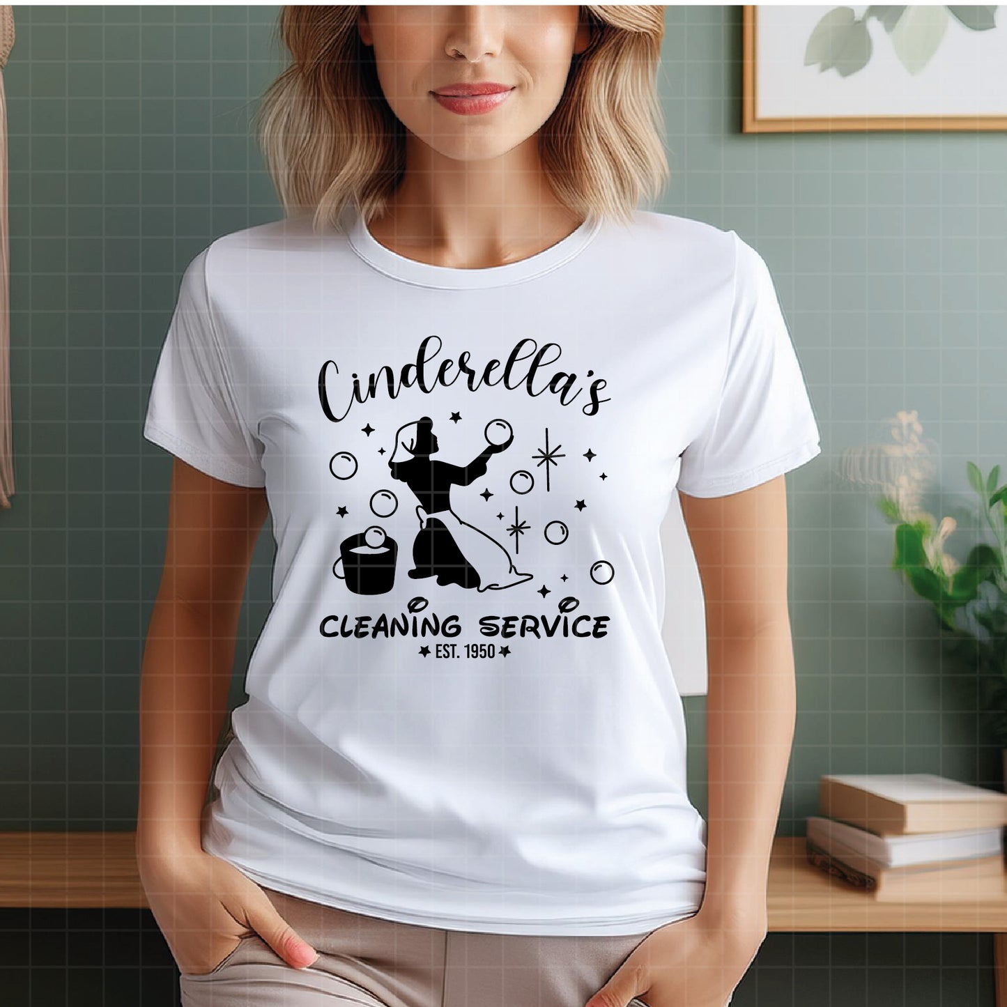 COD1788 - Cinderella's cleaning service svg, Cinderella svg, Princess svg, Princess for Cricut Silhouette, Outline svg, disney svg