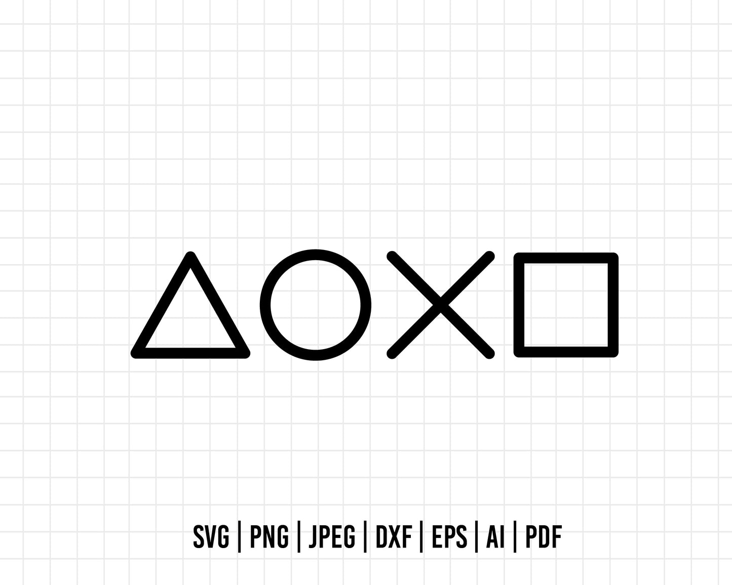 COD179- Playstation Buttons SVG, Playstation, Suitable for Silhouette, Cricut, Laser Cutter & Crafting svg