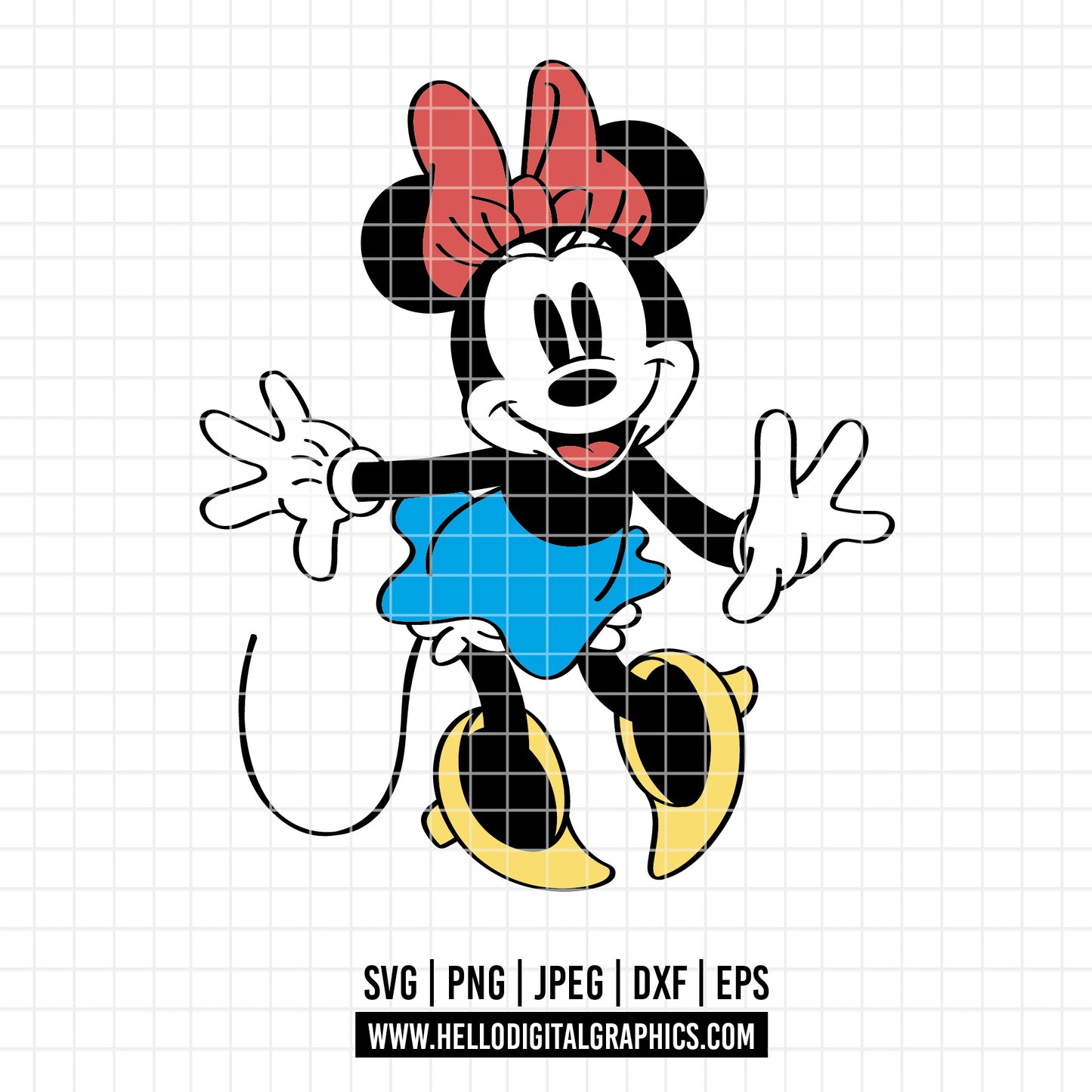 COD1790 - Minnie mouse svg, Disney svg, minnie svg, Silhouette, Cricut, minnie dtf