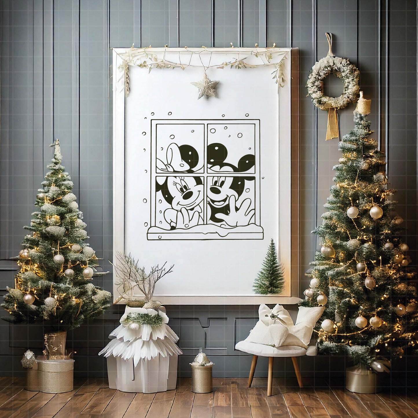 COD1818 - Disneyland svg, Disney winter svg, Mickey music Svg, Disney svg, Snowflake svg