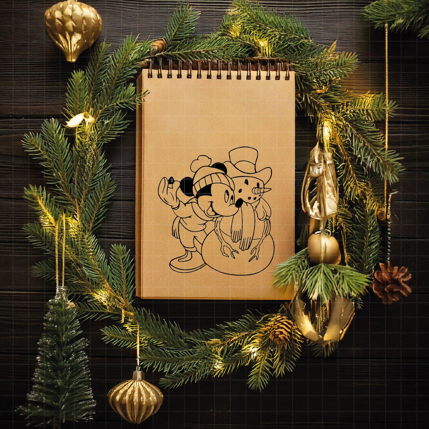 COD1819 - Disneyland svg, Disney winter svg, Mickey music Svg, Disney svg, Snowflake svg