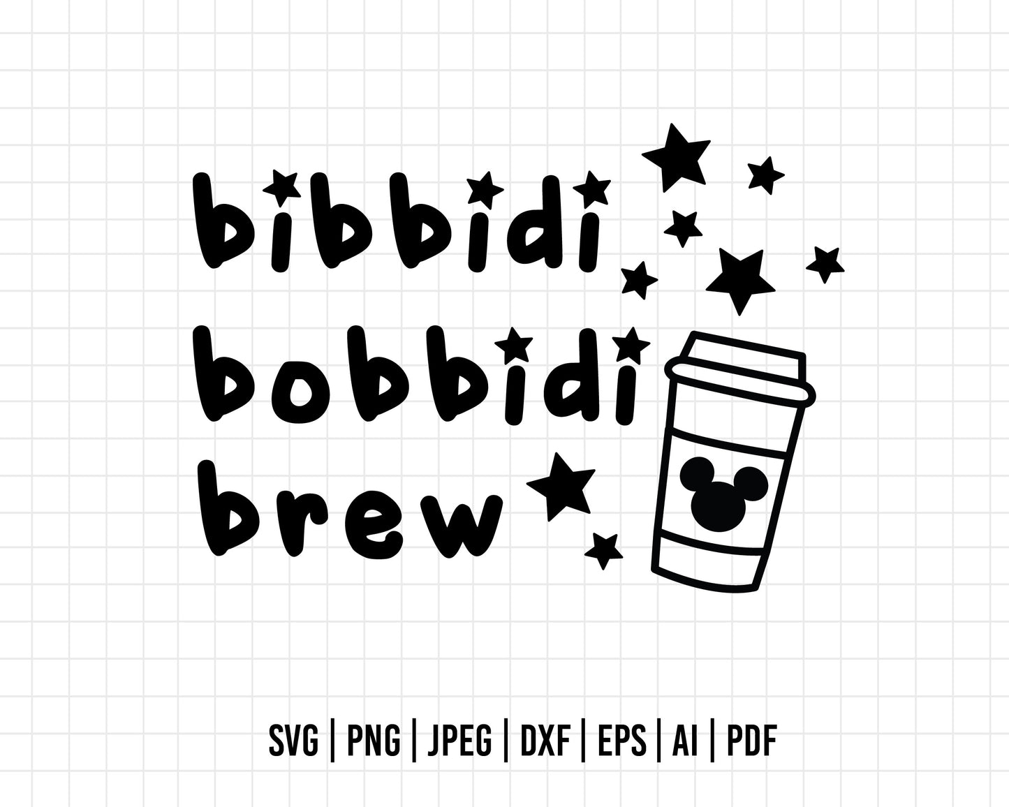 COD189- Bibbidi bobbidi brew svg, halloween svg, disney svg, coffee svg