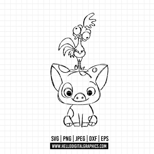 COD1911 - Moana  svg, Princess svg, Disney svg, outine svg, Cricut, Silhouette, Tumbler svg