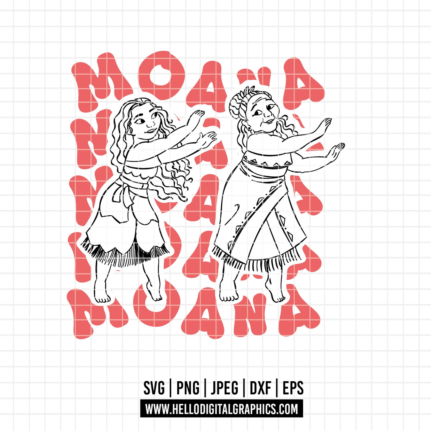 COD1934 - Moana svg, Princess svg, Disney svg, outine svg, Cricut, Silhouette, Tumbler svg