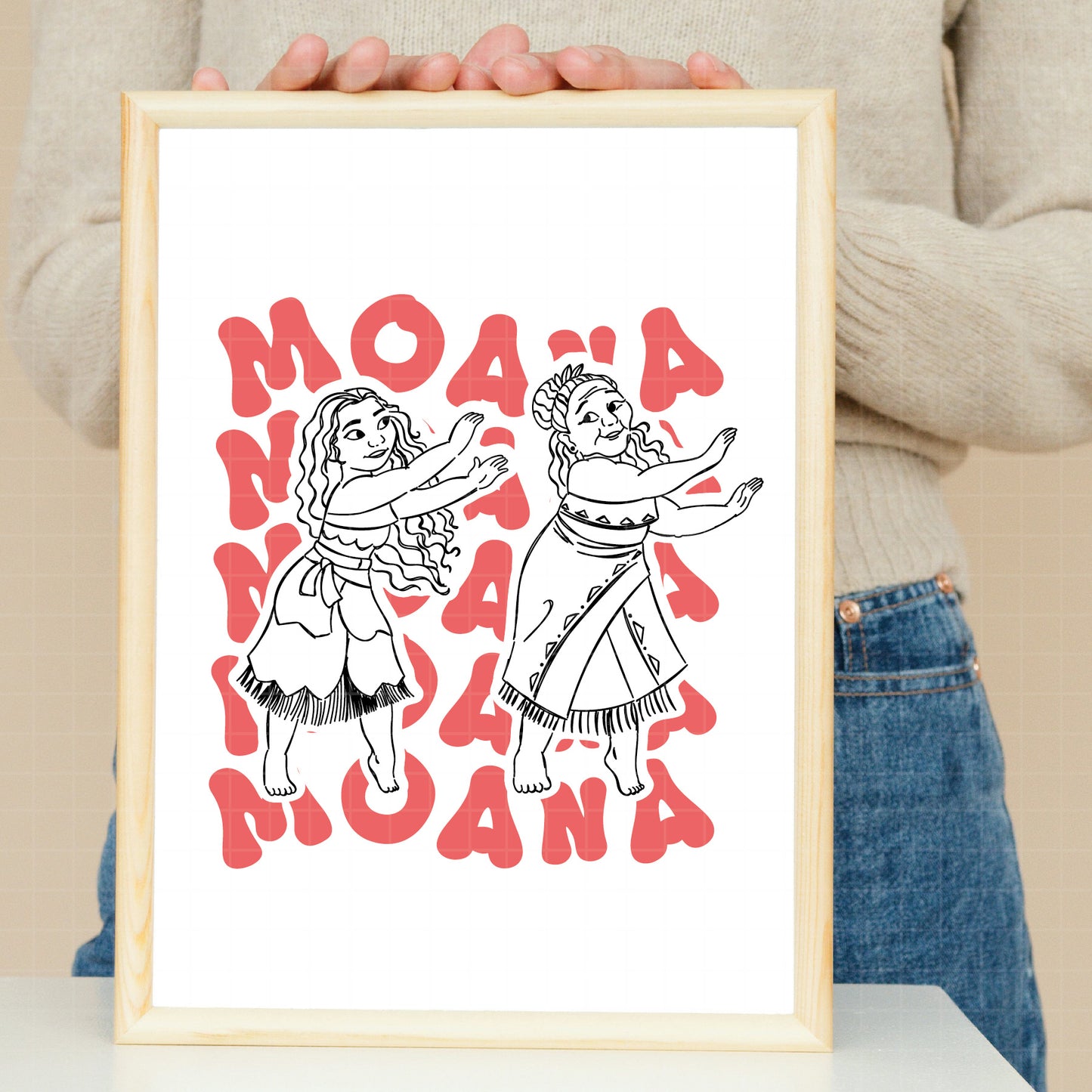 COD1934 - Moana svg, Princess svg, Disney svg, outine svg, Cricut, Silhouette, Tumbler svg