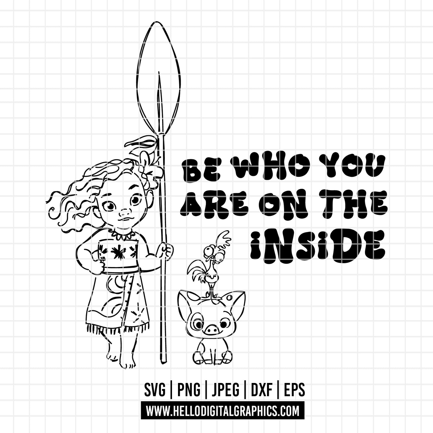 COD1936 - Moana svg, Princess svg, Disney svg, outine svg, Cricut, Silhouette, Tumbler svg